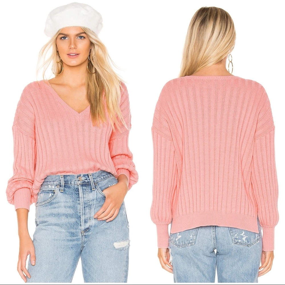 TULAROSA V NECK SWEATER LOVERS FRIENDS MAJORELLE - Picture 3 of 7